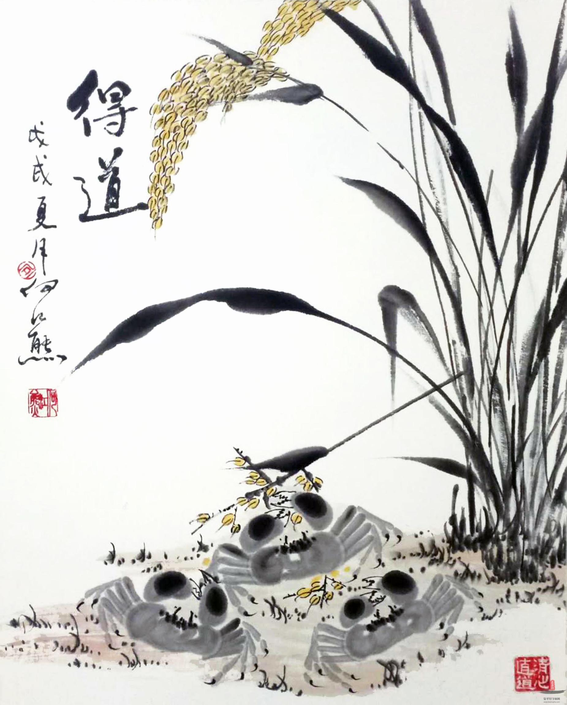 何江熊花鸟《得道》